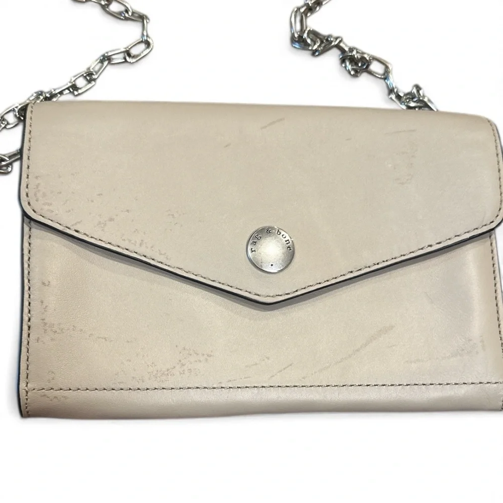 Rag & Bone Atlas Convertible Crossbody Leather Light Khaki Orange Interior - Picture 3 of 13